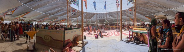 Centre camp is situated under the largest free standing canopy structure in the world.