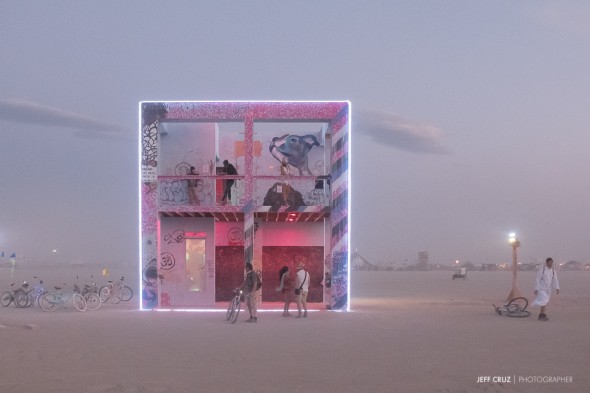 Sometimes art just appears out of nowhere on the Playa.